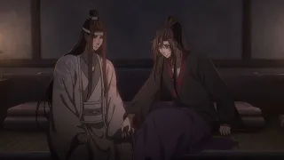 WeiWuxian is injured. LanZhan takes care of him in bed. It's too sweet