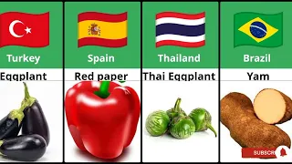 National Vegetables From Different countries