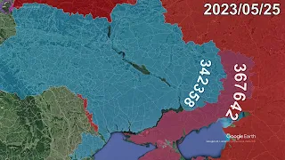 Russian Invasion of Ukraine: Every Day to December 1st using Google Earth