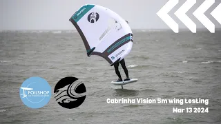 Cabrinha Vision 5m wing testing Mar 13, 2024