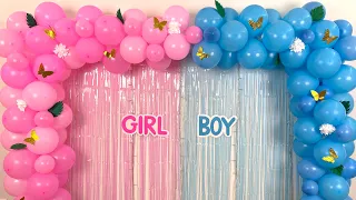 Pink & Blue Theme  Balloon Decoration for Birthday & Babyshower Anyone can do it at your home