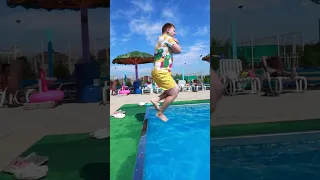 Cold Water in my Pool 💦 #shorts #tiktok #funny by Happiki