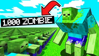 1000 ZOMBIE VS ZOMBIE MUTANTE SU MINECRAFT!!