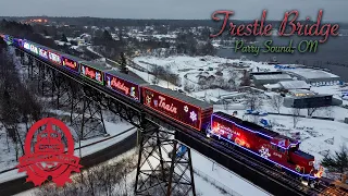 CPKC Holiday Train 2023 - CPR Trestle Bridge - Parry Sound!!