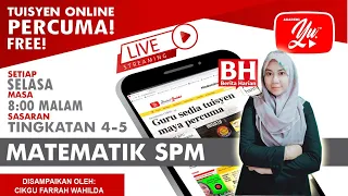 🔴 [LIVE] MATEMATIK TINGKATAN 5 - OPERASI ASAS MATRIKS OLEH CIKGU FARRAH #07 #TUISYENPERCUMA