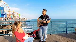 My Friend's Proposal At Santa Monica Pier