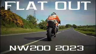 Flat Out at NW200 2023. Northern Irelands fastest real road race. Superbike racing BMW s1000rr.