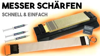 Messer schärfen: Schleifstein-Review, Tips & Tricks zu Belgischer Brocken, Diamantschärfer, ect.