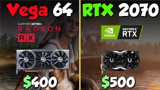 RTX 2070 vs Vega 64 Test in 8 Games