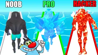 NOOB vs PRO vs HACKER | Dna Evolution 3D | With Oggy And Jack | Rock Indian Gamer |