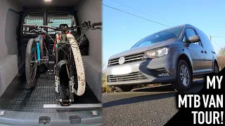 MY MTB VAN TOUR! VW CADDY CONVERSION UPGRADES AND WHAT'S TO COME!