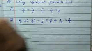 Class 8 - Exercise 1.1 - Q 1 | Using appropriate properties find