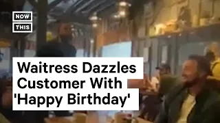 Waitress Stuns Diners With ‘Happy Birthday’ #Shorts