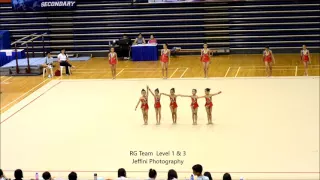 National School Rhythmic Gymnastics 2016 RG Team Level 1 & 3 by Jeffini Photography