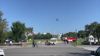 Marine One leaving the White House on Friday, September 3, 2021
