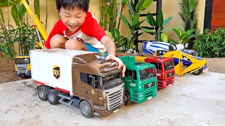 Car Toy Pretend Play with Excavator Truck Toys Activity