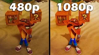 Crash Bandicoot N. Sane Trilogy - 1080p vs 480p (Ultra vs Low) | 1080p 60fps