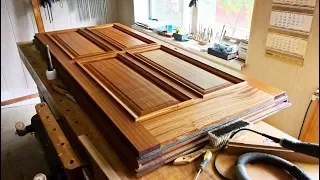 Изготовление входной утепленной двери из массива сапели. Деревообработка / Making a wood door
