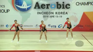 Japan 1 (JPN) - 2016 Aerobic Worlds, Incheon (KOR) - Qualifications Trio