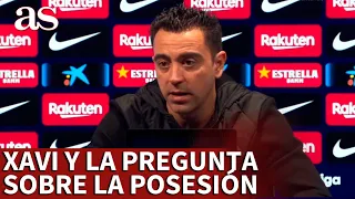 BARCELONA 1- ESPANYOL 0 | La ansiada pregunta sobre la POSESIÓN y XAVI da una respuesta 'chapó' | AS