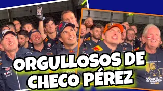 Todo RED BULL viendo la presión de CHECO a LECLERC en las últimas vueltas del GP de Japón|Fórmula 1