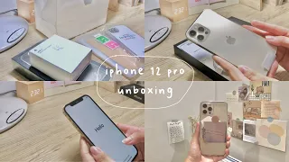 iphone 12 pro gold unboxing + accessories (diy phone case) 2021 | chill aesthetic asmr ☁️