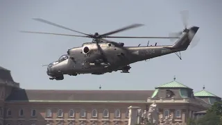 MI- 24 gyakorlás bemutatóra Budapest 2021 08 12