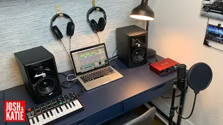 Minimalist Music Production Set Up | APARTMENT MUSIC STUDIO | Budget Home Music Studio Tour