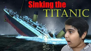 Sinking the Titanic || sink it again || floating Sandbox