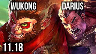 WUKONG vs DARIUS (TOP) | 3.7M mastery, 6/0/2, 700+ games, Dominating | BR Grandmaster | v11.18