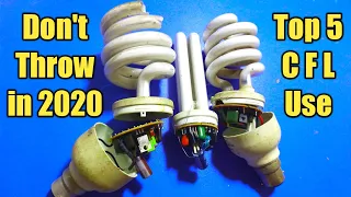 Top 5 diy projects using old CFL light bulb | cfl amplifier | 13003 transistor