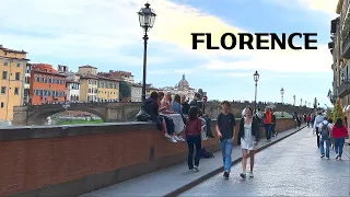 [4K]🇮🇹 Florence, Italy Evening Walk: Basilica di Santa Croce, Galleria degli Uffizi 2023