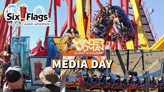 MEDIA DAY for WONDER WOMAN FLIGHT OF COURAGE!! | Six Flags Magic Mountain Vlog #17 | 7/14/22