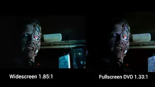 The Terminator 1984 Aspect ratio comparison widescreen vs fullscreen dvd