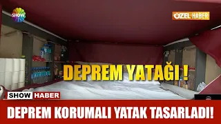 Deprem korumalı yatak tasarladı!