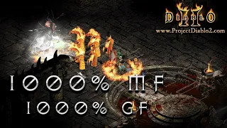 1000 Percent Magic Find AND Gold Find Fire Sorceress Build - Project Diablo 2 build showcase Ep. 1