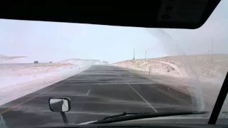 HOW TO drive in 65mph winds Westbound I-80 in Wyoming