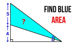 Find the blue shaded area of the triangle | A Nice Geometry Problem | 3 Different Methods to Solve