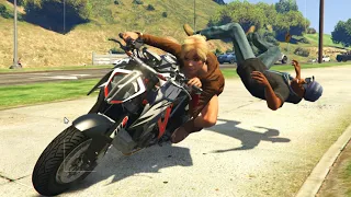 GTA 5 Crazy Motorcycle Crashes Episode 02 ( Euphoria Physics Showcase )