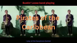 Buskin' Loose playing Pirates of the Caribbean for AAATB Saxophone Quintet
