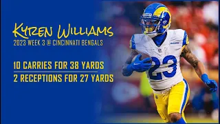 Kyren Williams Every Run and Catch @ Cincinnati Bengals | 2023 Week 3 | Fantasy Football Film