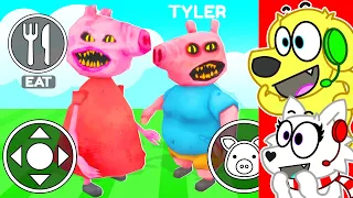 Playing as HUNGRY PIGS in Roblox HUNGRY PIG! (NEW UPDATE)