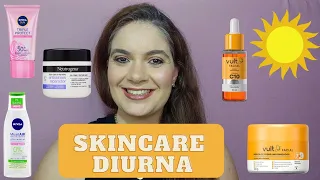 Skincare Diurna com produtos de farmácia