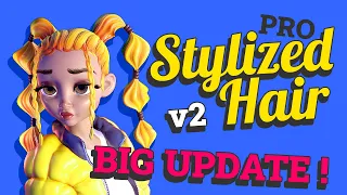 Stylized Hair PRO for Blender - v2 UPDATE - New Features OVERVIEW