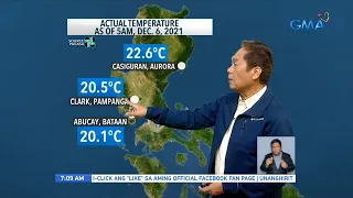 Weather update as of 7:09 a.m. (December 6, 2021) | UB