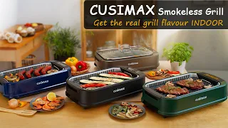 CUSIMAX Electric Smokeless Grill Indoor Grill Portable Korean BBQ Grill