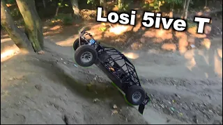 Losi 5ive T 8s - first drive and small jumps with 1/5 rc car