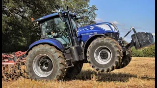 NEW HOLLAND T7 225 BLUE POWER & TERRANO 4 FX au Déchaumage 2018 | Gonnin Duris