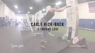 Jessie's Girls Training Programs: Cable Kick Back (straight leg)