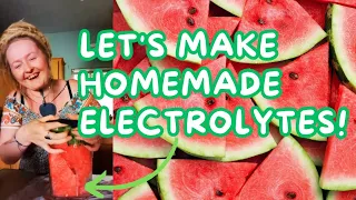 Let's make a Lemon Balm Watermelon electrolyte drink!